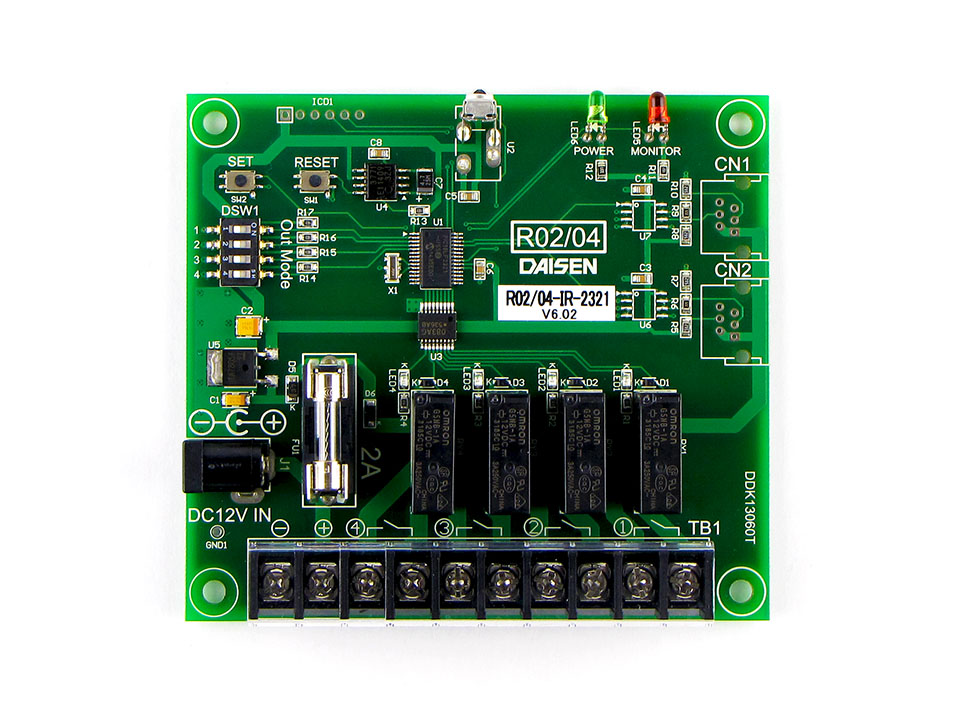 4点リレー接点出力赤外線受信機R04-IR