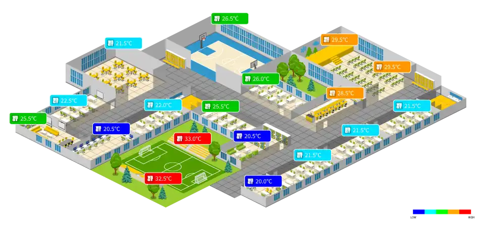 IoT 工場 ヒートマップ